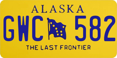 AK license plate GWC582