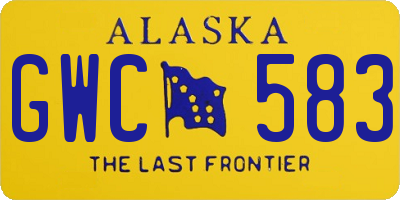 AK license plate GWC583