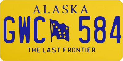 AK license plate GWC584