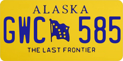 AK license plate GWC585