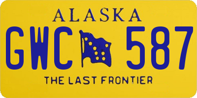 AK license plate GWC587