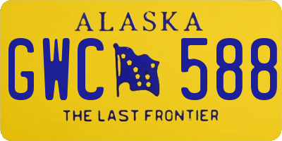 AK license plate GWC588