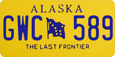 AK license plate GWC589