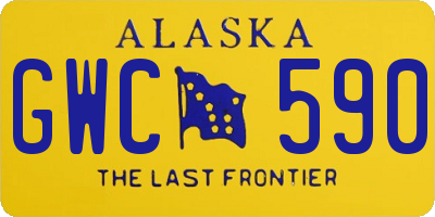 AK license plate GWC590