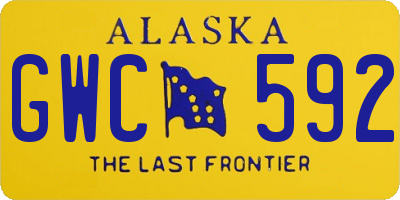 AK license plate GWC592