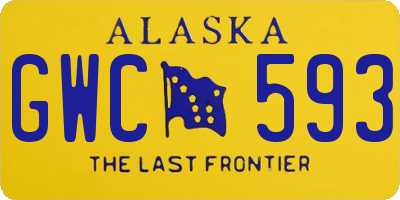 AK license plate GWC593