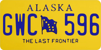 AK license plate GWC596