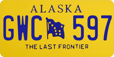 AK license plate GWC597