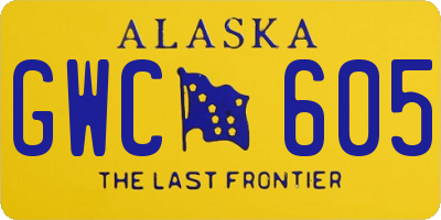 AK license plate GWC605