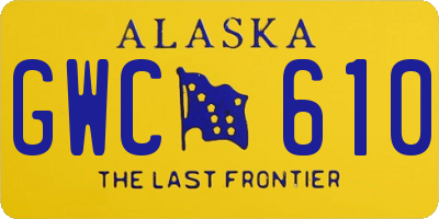AK license plate GWC610