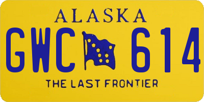 AK license plate GWC614