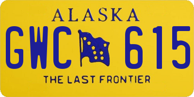 AK license plate GWC615