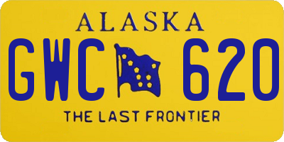 AK license plate GWC620