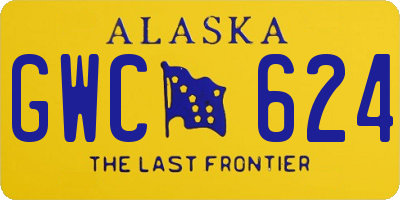 AK license plate GWC624