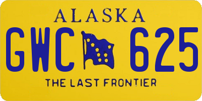 AK license plate GWC625