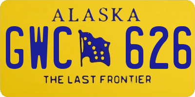 AK license plate GWC626