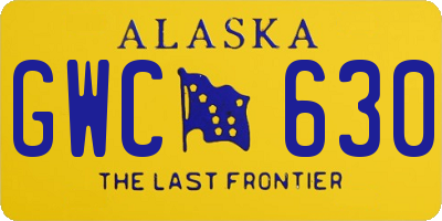 AK license plate GWC630