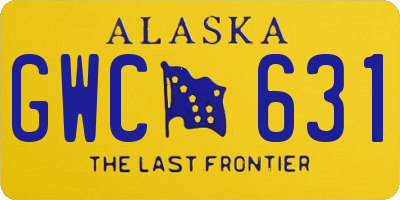 AK license plate GWC631