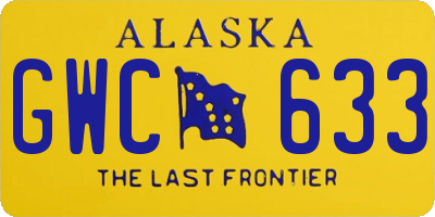 AK license plate GWC633