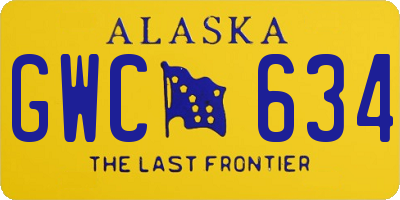 AK license plate GWC634