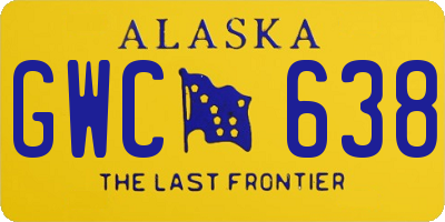 AK license plate GWC638