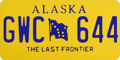 AK license plate GWC644