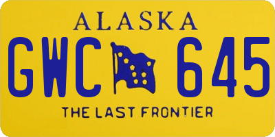 AK license plate GWC645