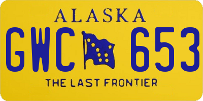 AK license plate GWC653