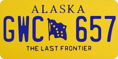 AK license plate GWC657