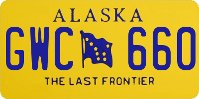 AK license plate GWC660