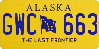 AK license plate GWC663