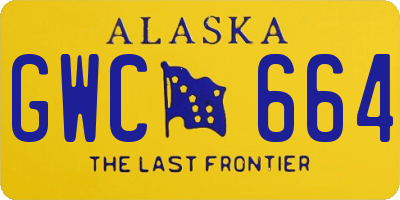 AK license plate GWC664