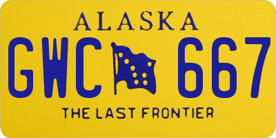 AK license plate GWC667