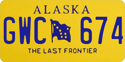 AK license plate GWC674