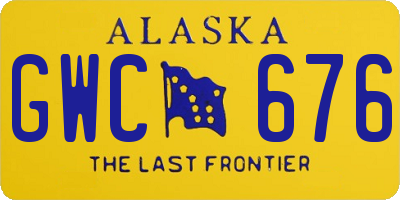 AK license plate GWC676