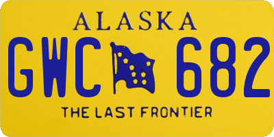 AK license plate GWC682