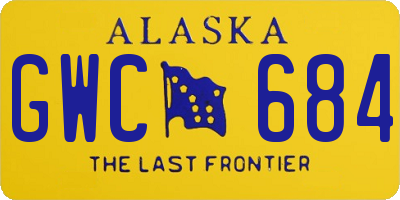 AK license plate GWC684