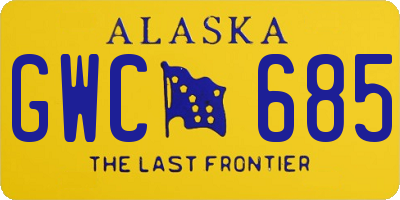 AK license plate GWC685