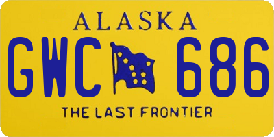 AK license plate GWC686