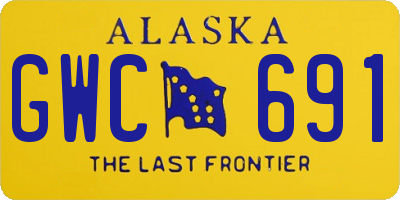 AK license plate GWC691