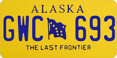 AK license plate GWC693