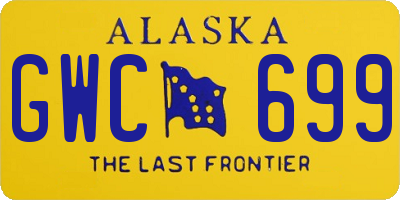 AK license plate GWC699