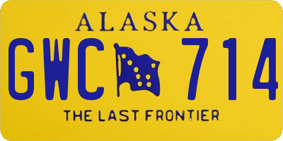 AK license plate GWC714