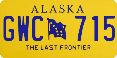 AK license plate GWC715