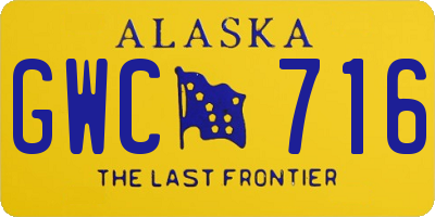 AK license plate GWC716