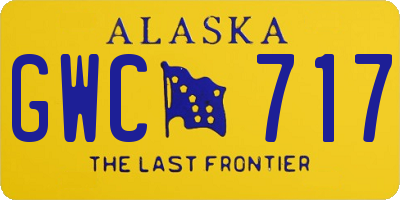 AK license plate GWC717