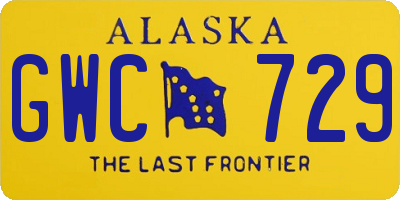 AK license plate GWC729