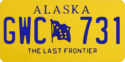 AK license plate GWC731