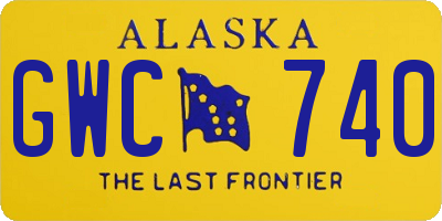 AK license plate GWC740