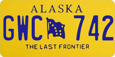 AK license plate GWC742